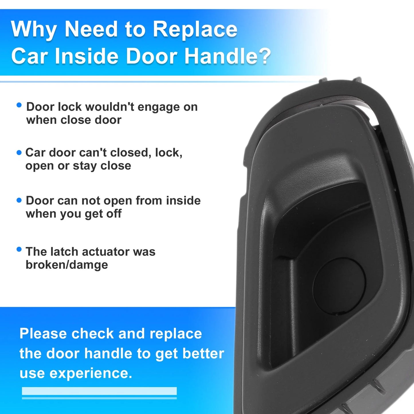 Front Driver Side Interior Door Handle for Chevrolet Spark (2013 - 2015)