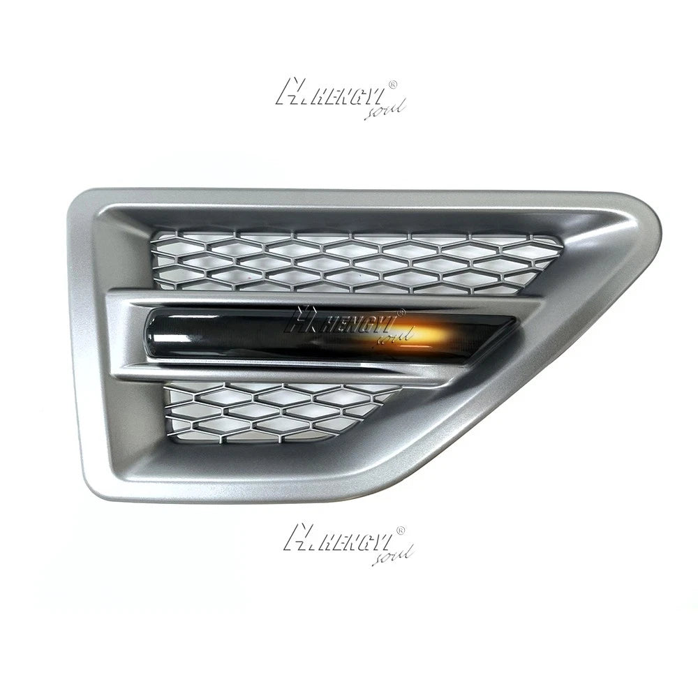 Dynamic Side Marker Light + Silver Vent Cover for Freelander 2 (2006–2016)