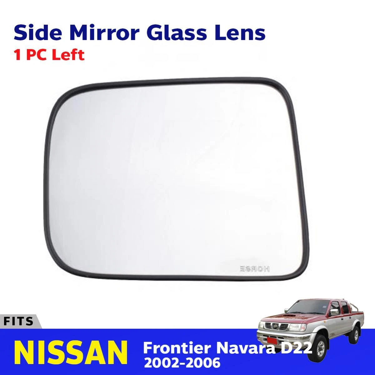 Side Mirror Glass Lens LH Door Fender For Nissan Frontier D22 Pickup 1998-06 New