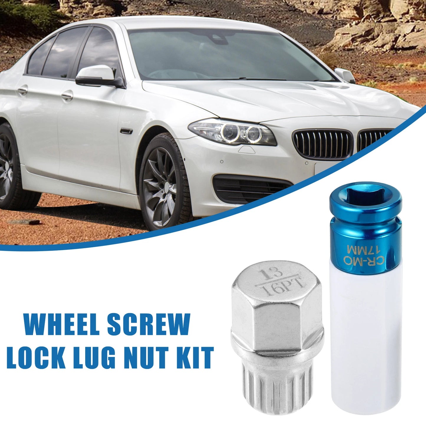 13/16" Wheel Screw Lock Lug Nut Set for BMW