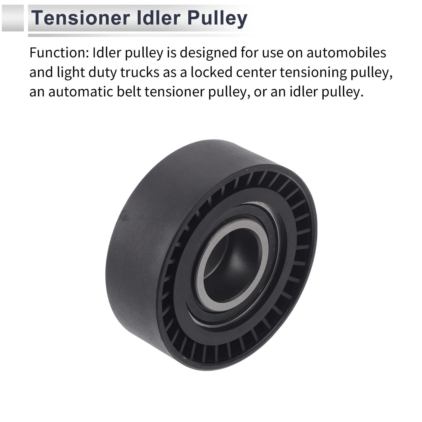 Drive Belt Idler Pulley for BMW Series 3 (1994-2006) Black 1 x Piece