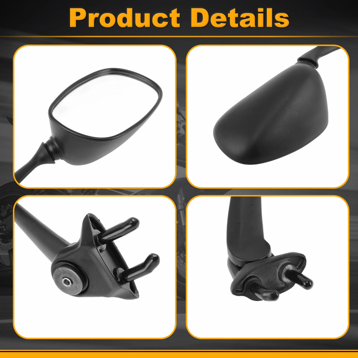 Motorcycle Rear View Mirrors Mount for YAMAHA YZF-R6 (2008–2017)