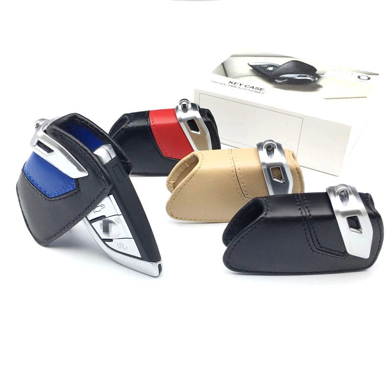 Leather Remote FOB Key Cover Keyless Bag fit for BMW 1 3 4 5 6 X1 X3 X5