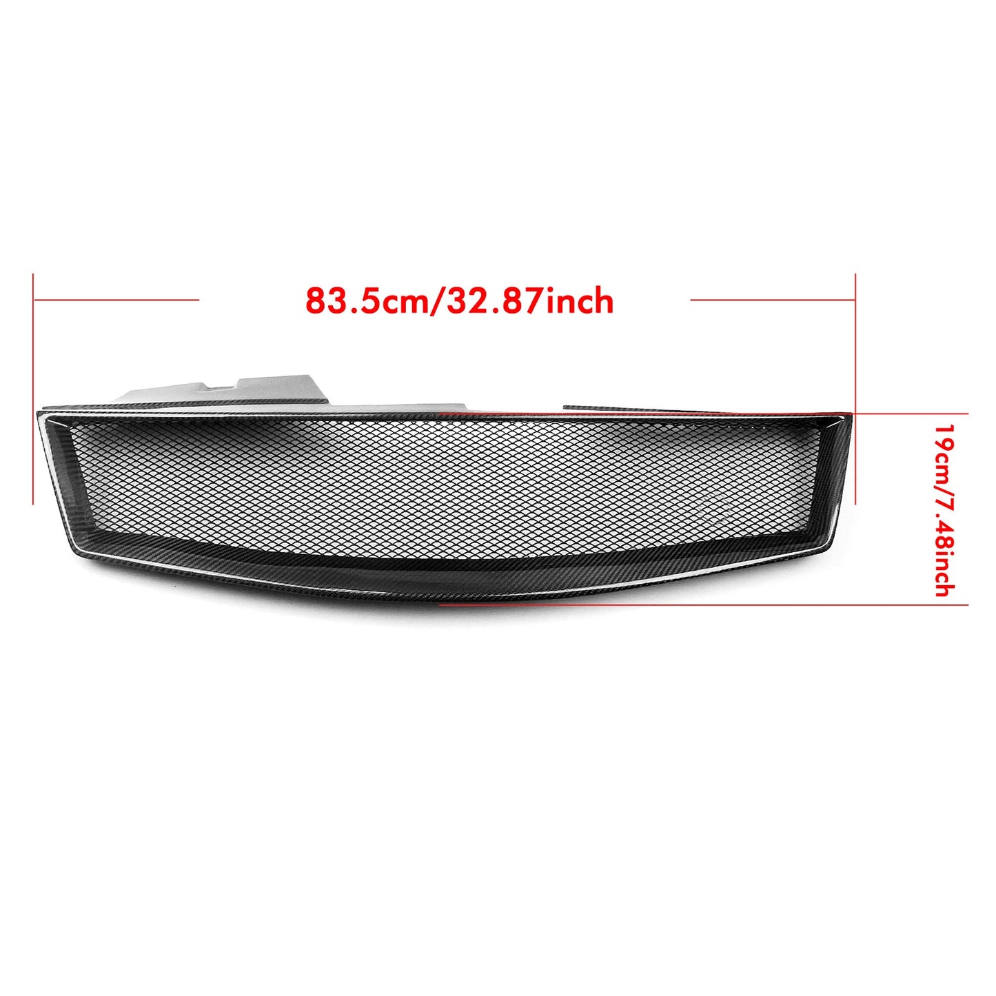 1x Black Carbon Fiber Front Bumper Grille Mesh for Nissan Sentra (2007-2012)