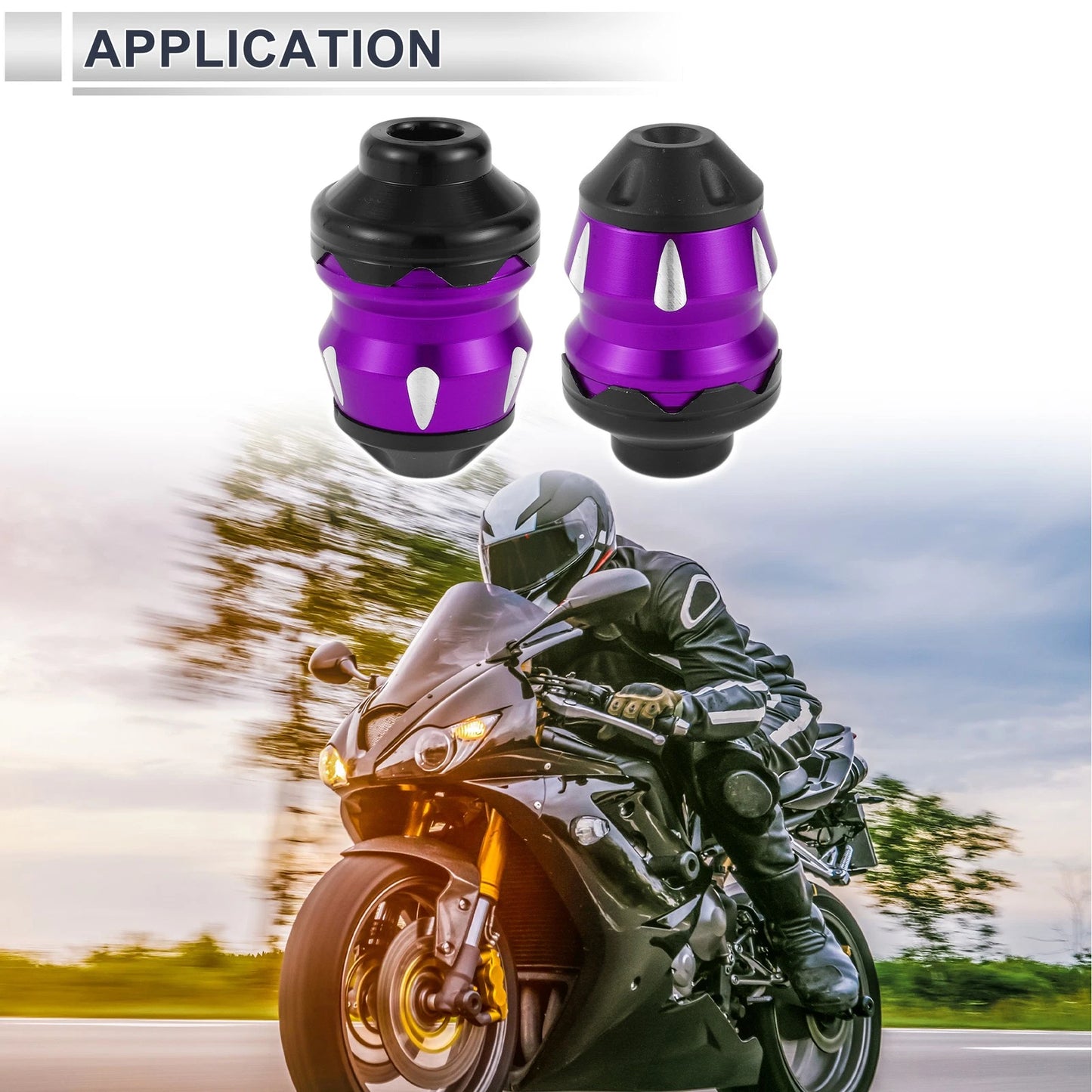 Slider Frame / 2 x 15mm Purple / Motorcycle for All Models