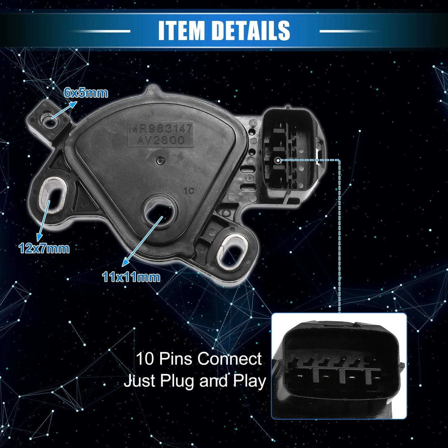 Neutral Safety Multifunction Switch for Mitsubishi Eclipse (2000-2005)