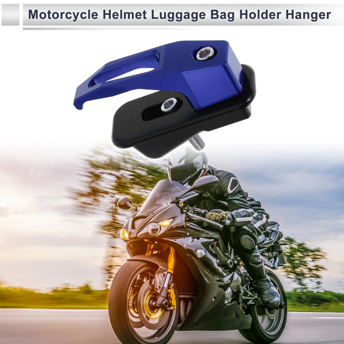 Square Aluminum Alloy Motorcycle Hanging Hook 1 Set Hook for Make Model