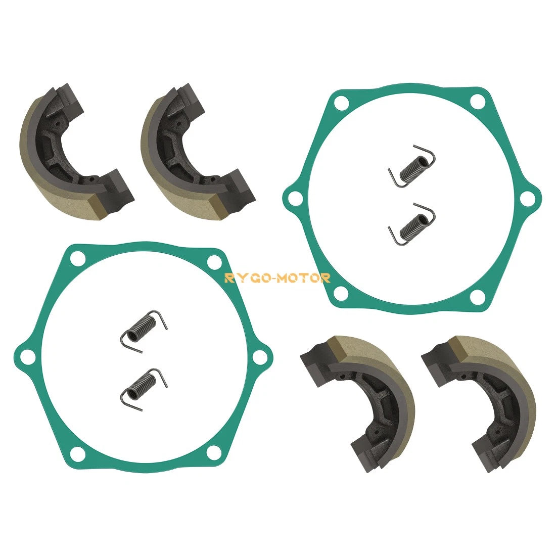 Brake Shoes 4x with Springs Gaskets For John Deere 650 670 Tractors