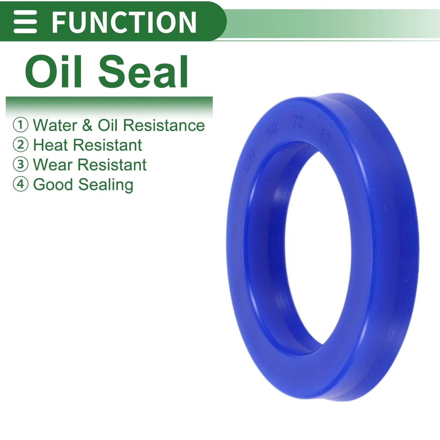 Oil Seal 50x72x12mm Rotary Shaft Seal TPU Blue 5 Pcs