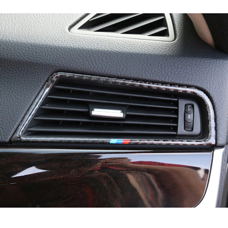Carbon Fiber Dashboard Air Vent Outlet Frame Trim for BMW F10 5 Series (2011-2017)