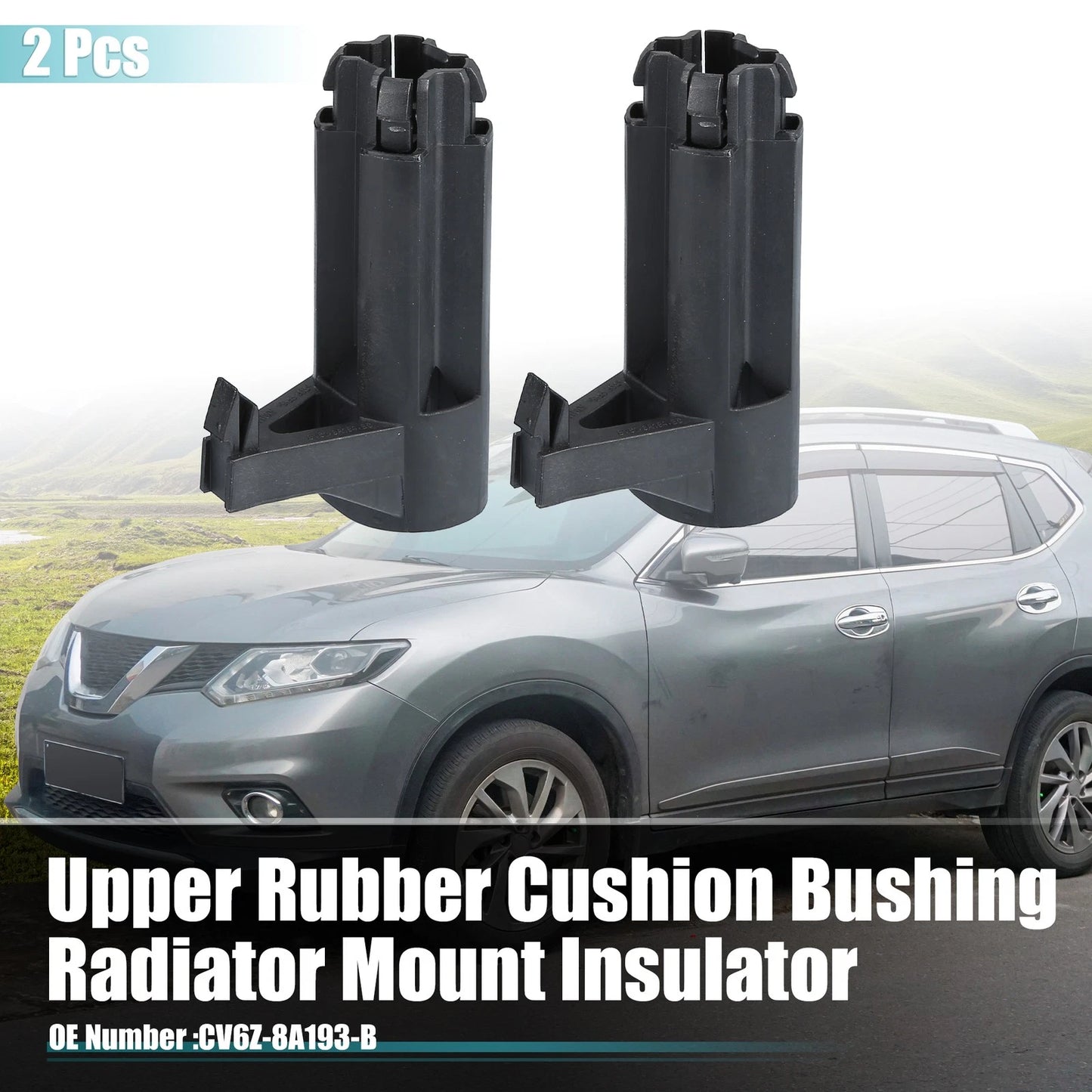 2 x Upper Radiator Insulator Mount Brackets for Ford Focus (2012-2018)