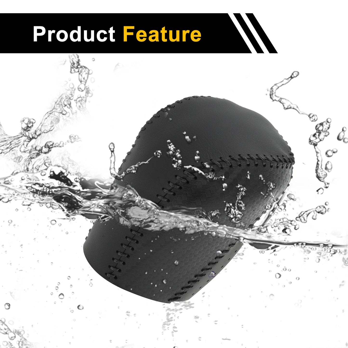 Car Gear Shift Knob Cover for Honda Civic 2016-2021 Black Faux Leather
