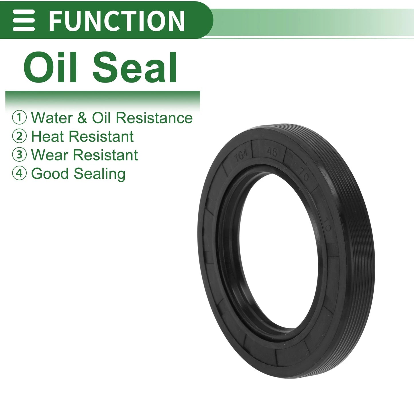 Oil Seal / 45x70x10mm / Rotary Shaft Seal NBR Black for Vehicle