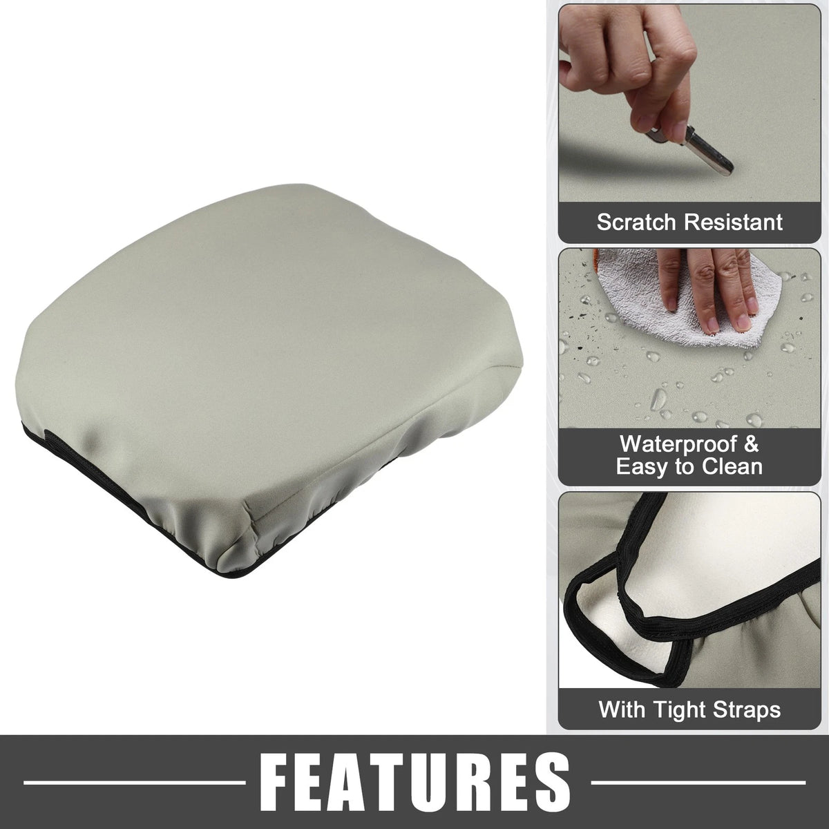 Brown Center Console Armrest Cover for Toyota Land Cruiser (2008-2021)