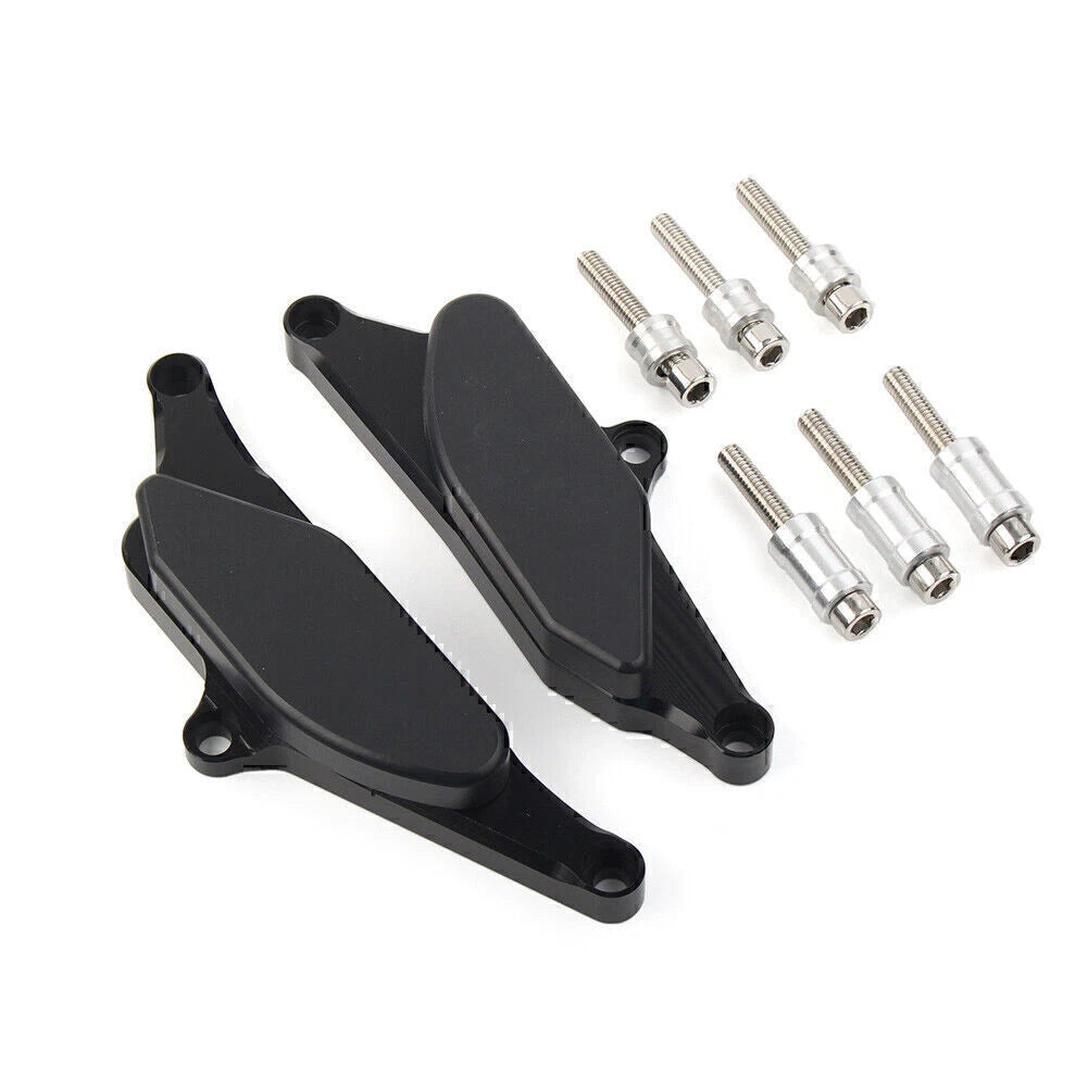 Black Engine Slider Crash Protector Pads for Yamaha Vmax 1700 (2009-2018)