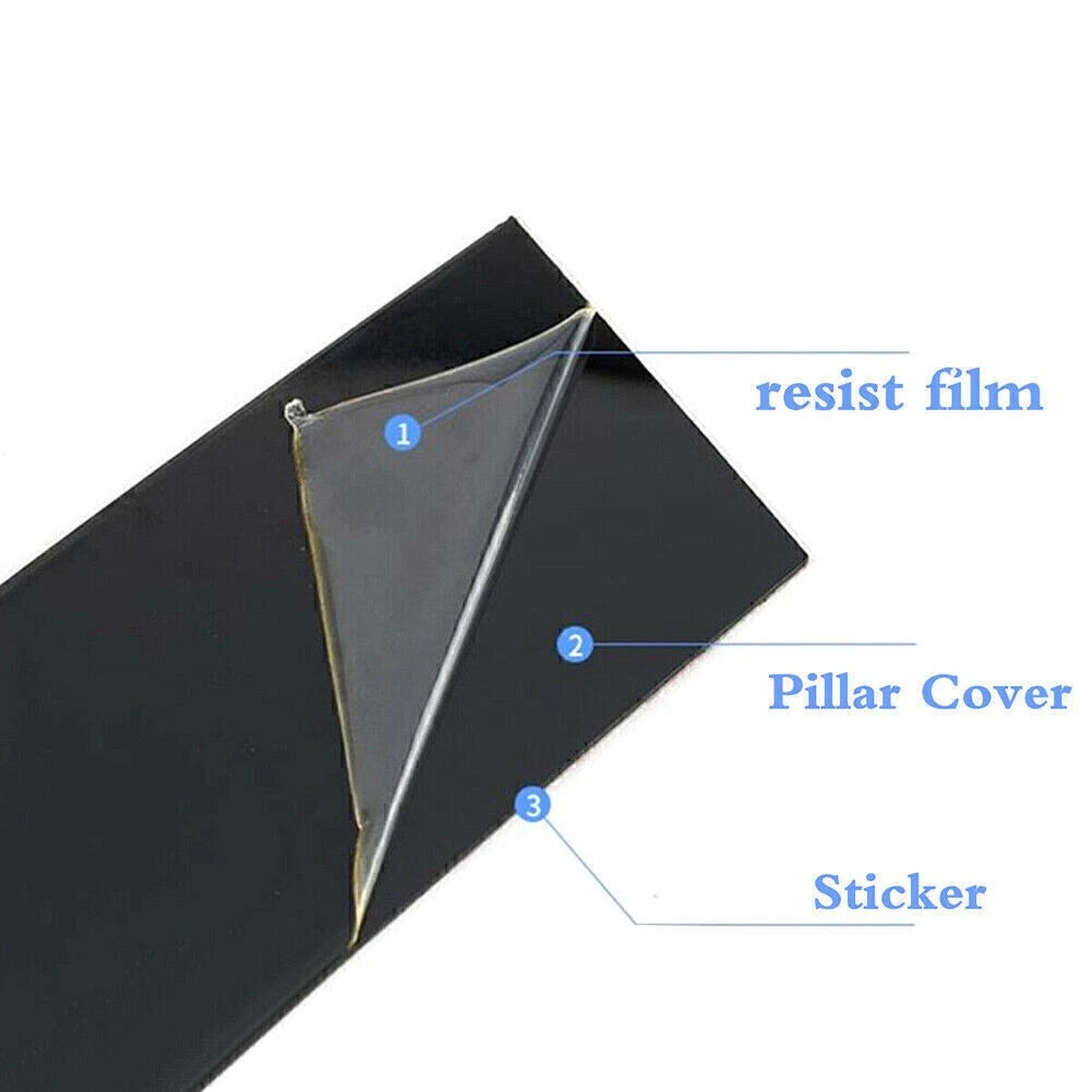 6 x Black Door Trim Cover Kit for Toyota Sienna (2004-2010)