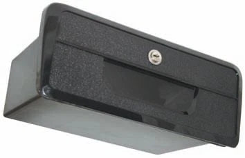 Large Black Storage Recessed Glove Box with Lock & 2 Keys for Boat/Car/4x4