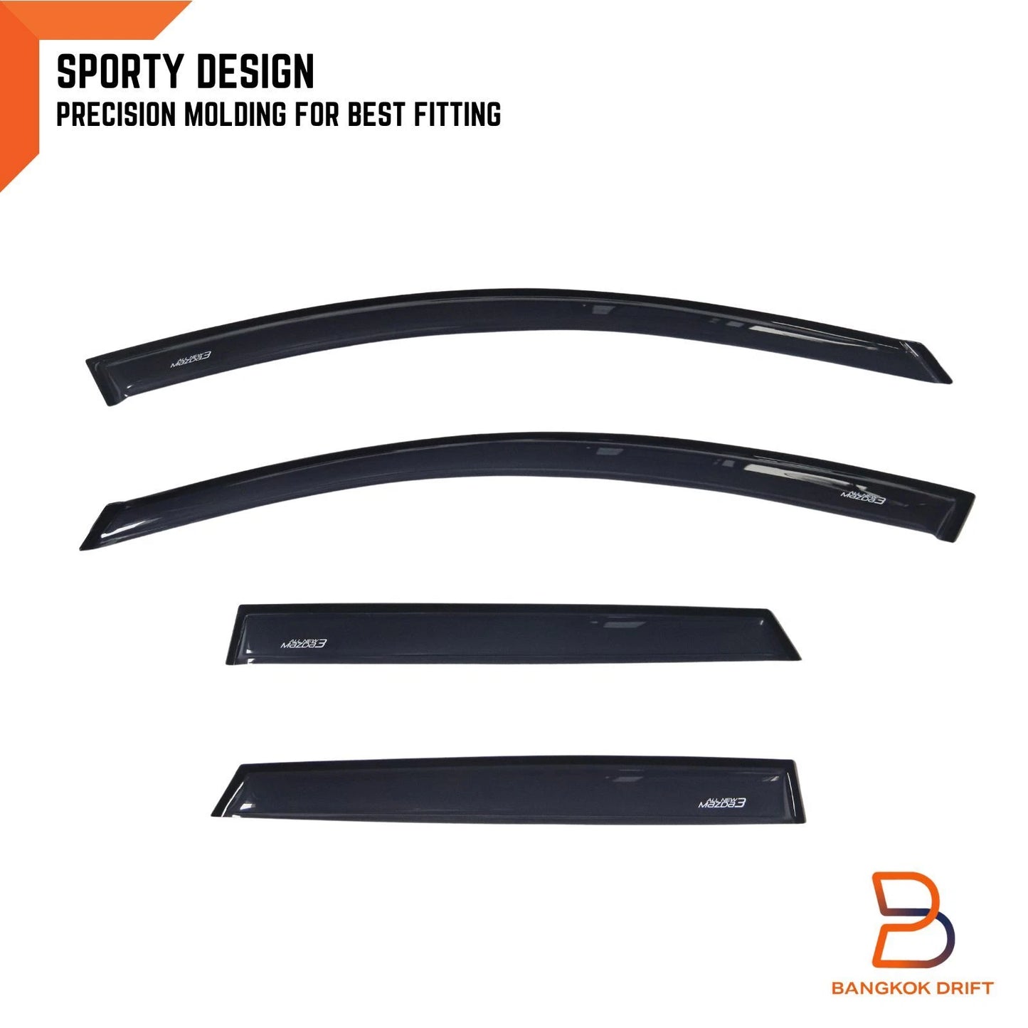 Weather Shield Window Visor Rain Guard for Mazda 3 Hatchback (2008-2013)