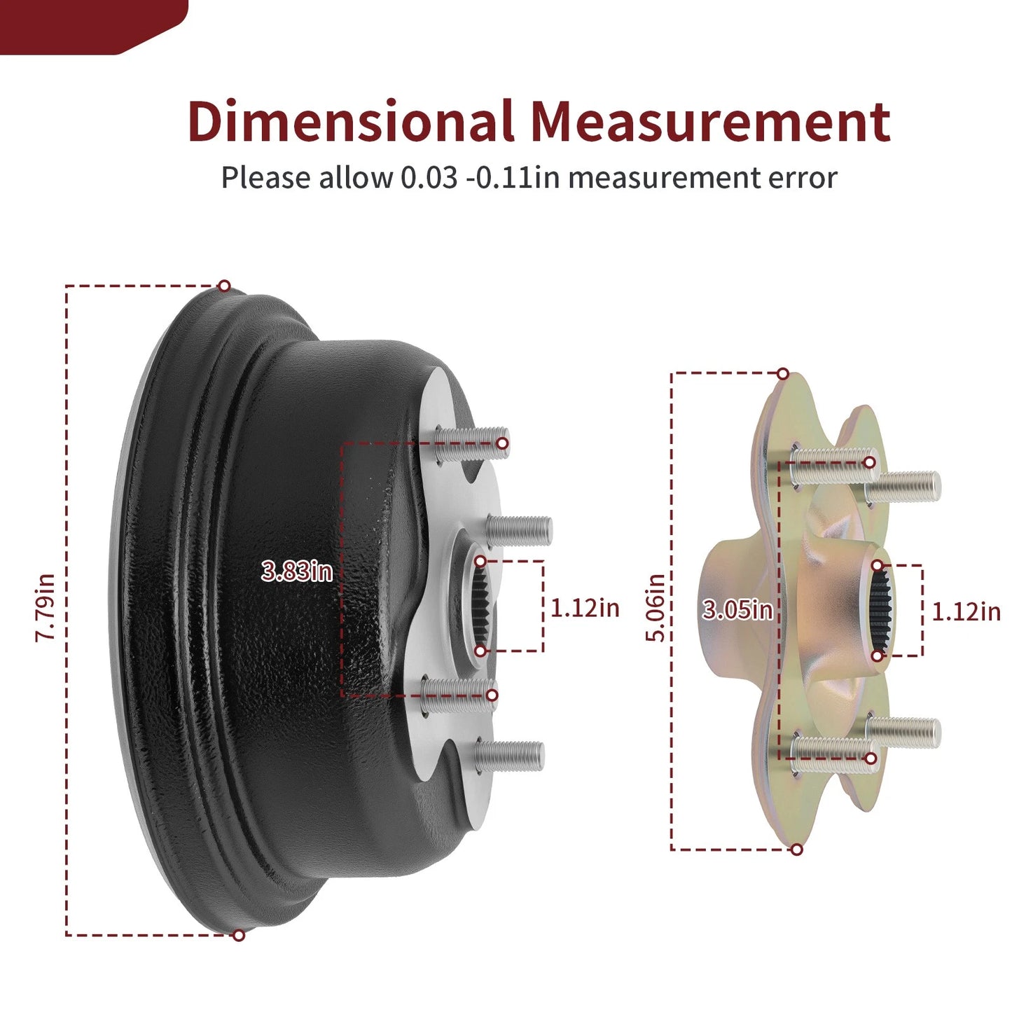 Rear Brake Drum & Hub for Yamaha Big Bear 350 (1996–1999)