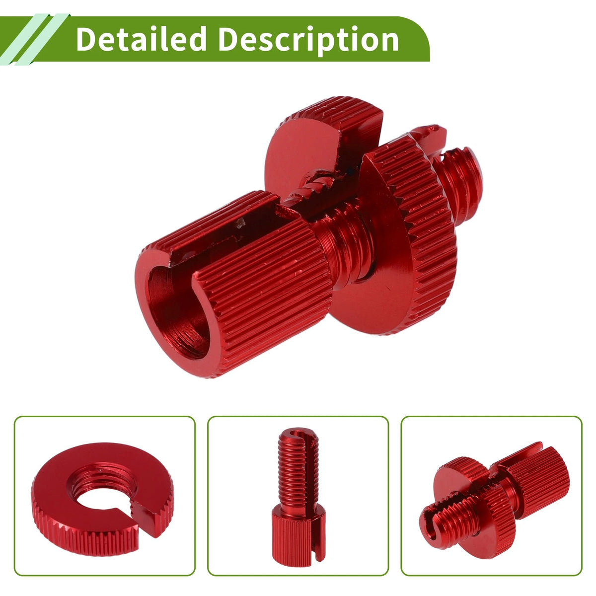 4 x M10 Clutch Brake Cable Adjuster Screw Red Gold Tone for Motorcycle