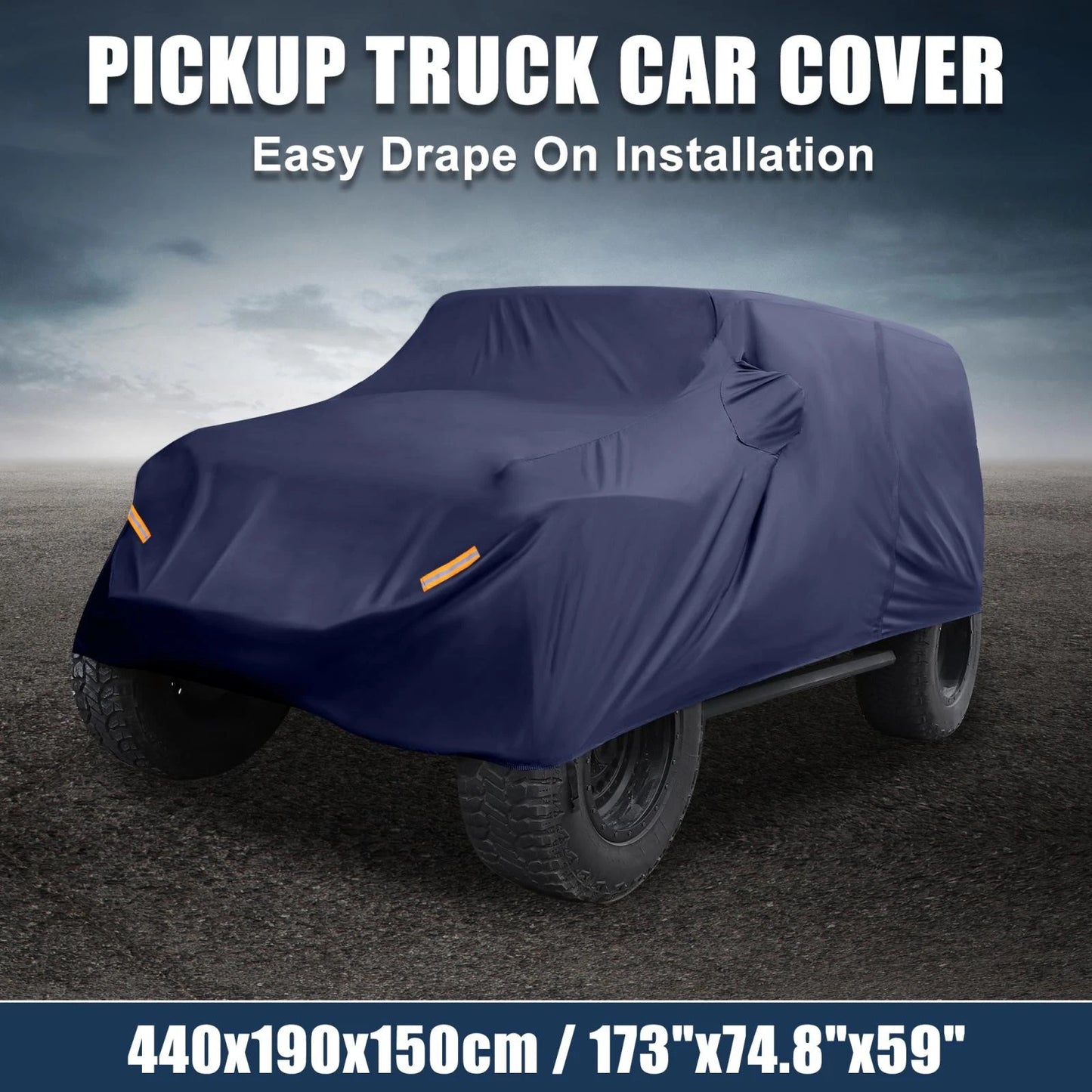 Waterproof Navy Blue SUV Car Cover for Jeep Wrangler JK JL 2 Door (07-21)