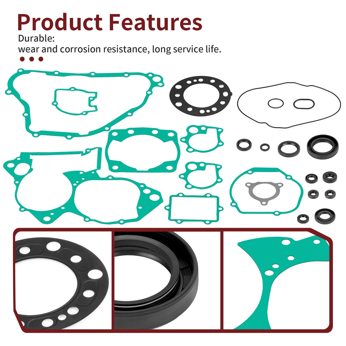 Top & Bottom End Engine Gasket Oil Seal Kit for Honda CR250R (2002–2004)