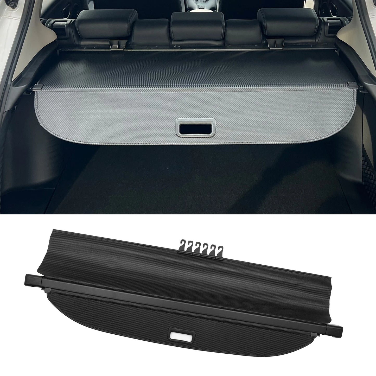 Retractable Cargo Cover for Ford Edge (2015-2022) Black Carbon Fiber