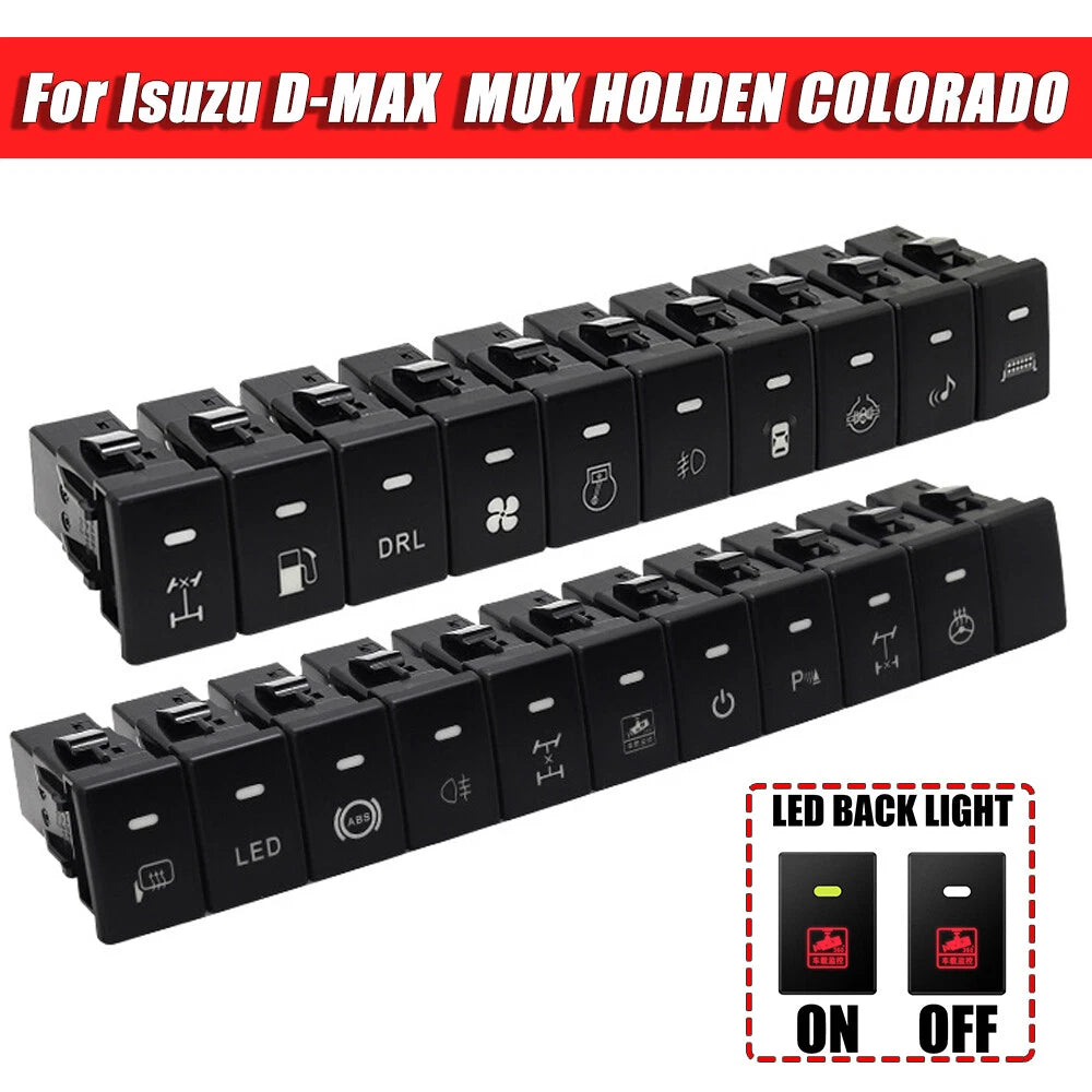 Push Switch Button with Wiring for Holden Isuzu V-Cross MU-X D-Max (2012–2020)