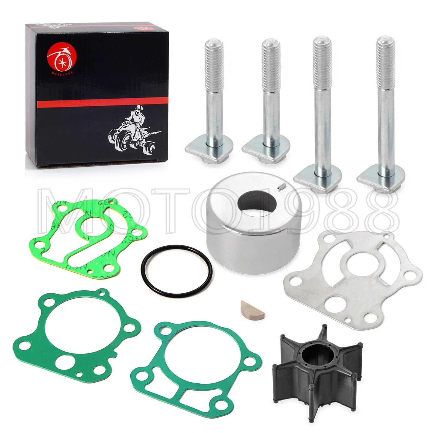 Water Pump Impeller Repair Kit for Yamaha 60-90HP 2 Stroke (1998–2007)