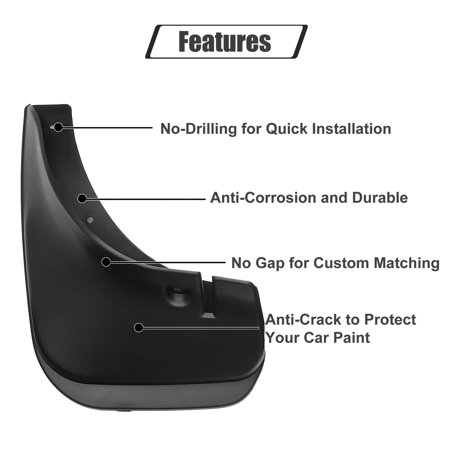 Mud Flaps Splash Guards for Toyota Corolla Sedan (1993-1997)