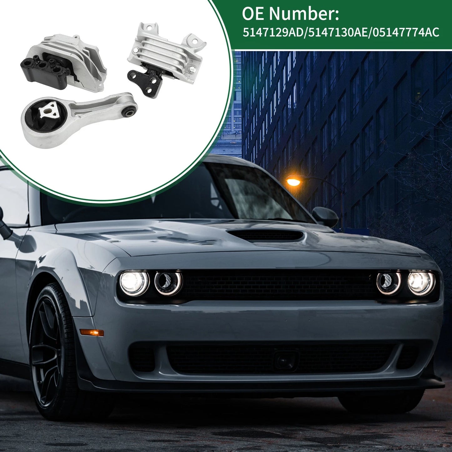 Engine Motor Trans Mount Set for Dodge Grand Caravan (2008-2010)