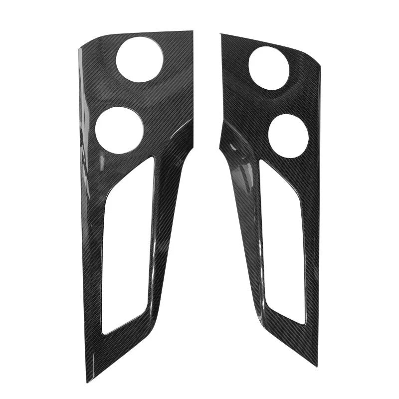 100% Dry Carbon Fiber Door Speaker Panel Cover Trim for Ford Mustang 2024+