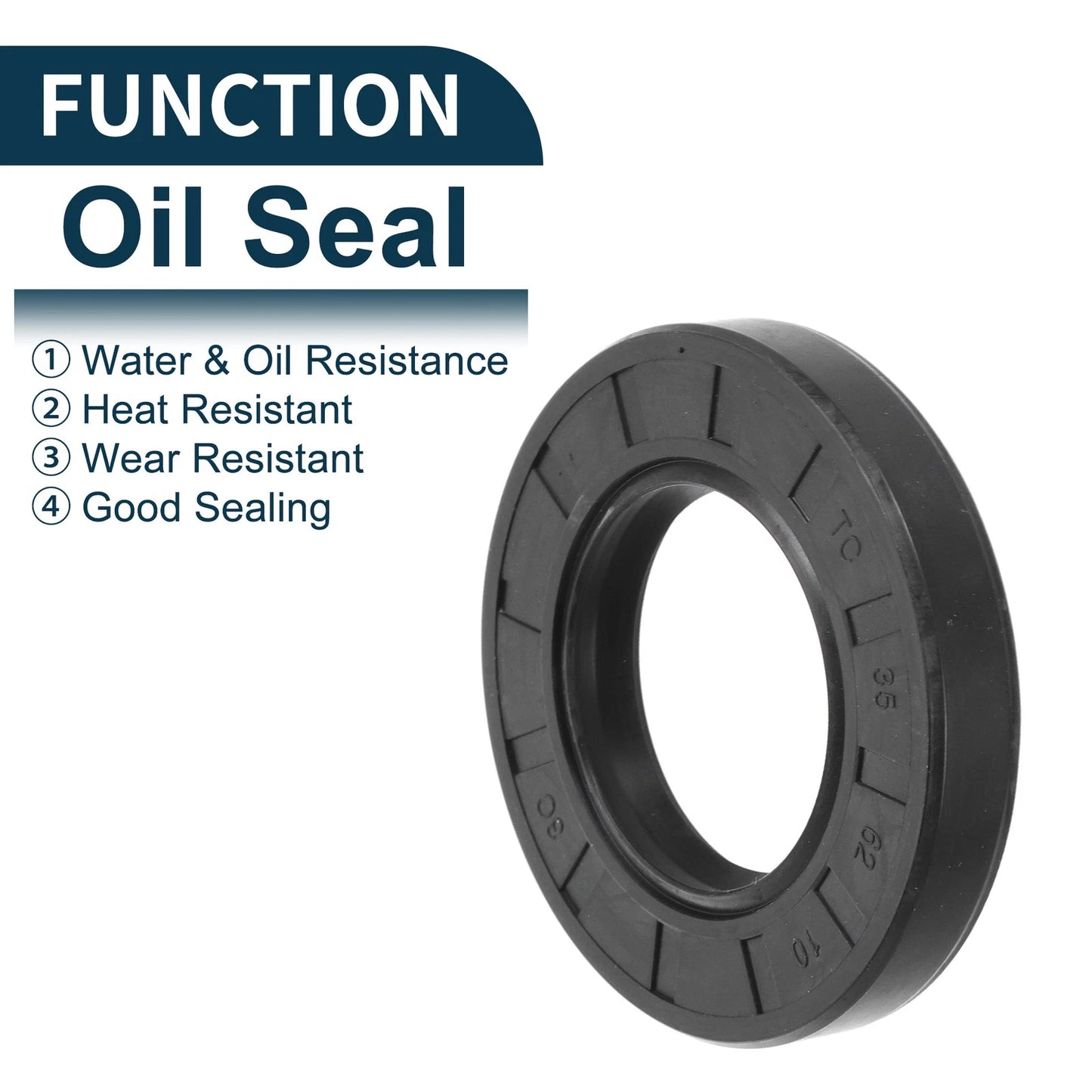 Oil Seal / 35x62x10mm / NBR Black Rotary Shaft Seal 5Pcs for All Makes