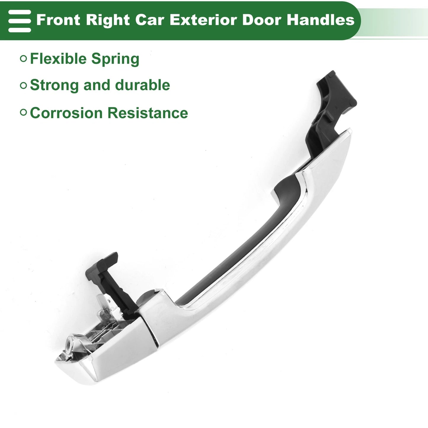 Silver Tone Front Right Exterior Door Handle for Toyota Tundra