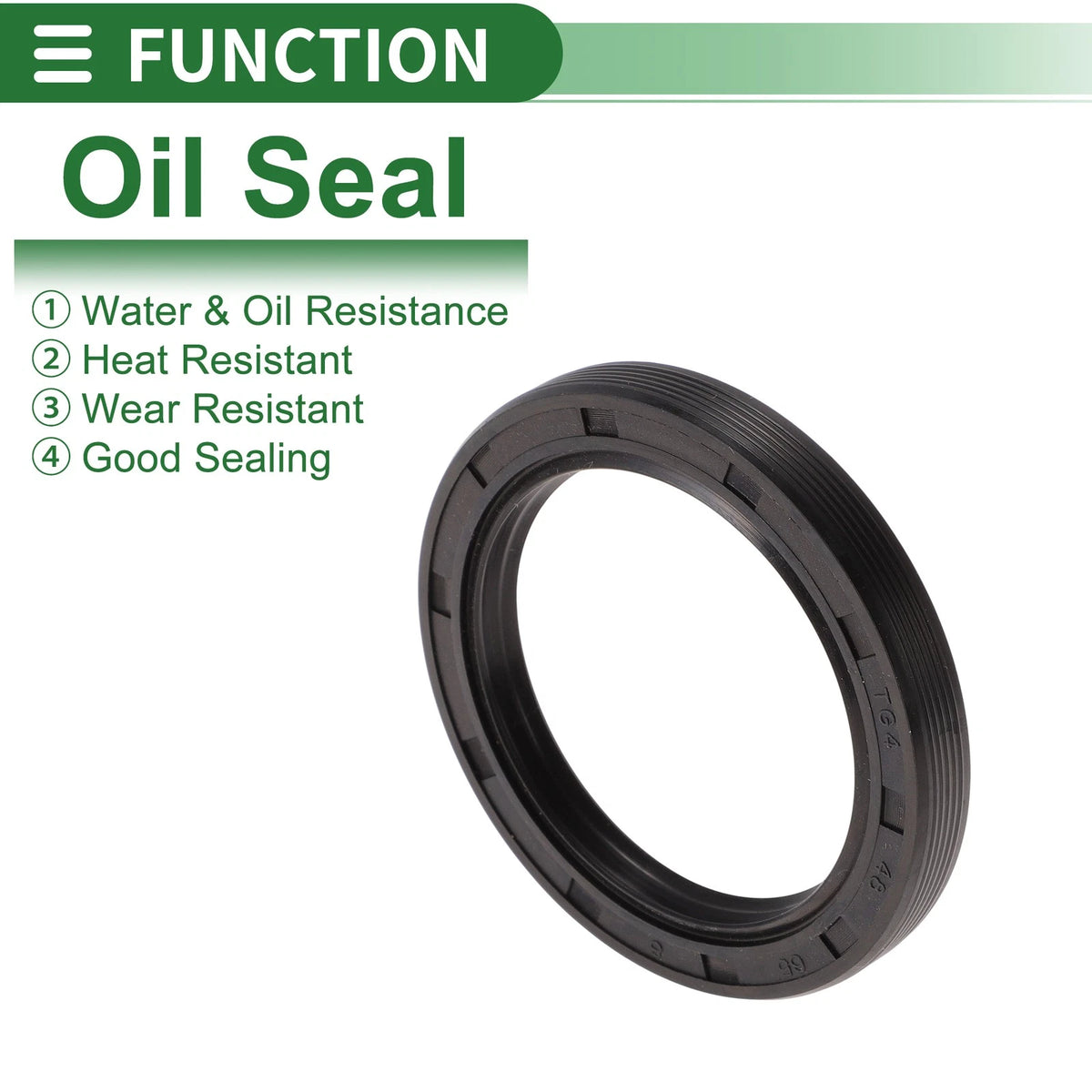Oil Seal 48x65x8mm NBR Rubber High Pressure Black 5 Pcs