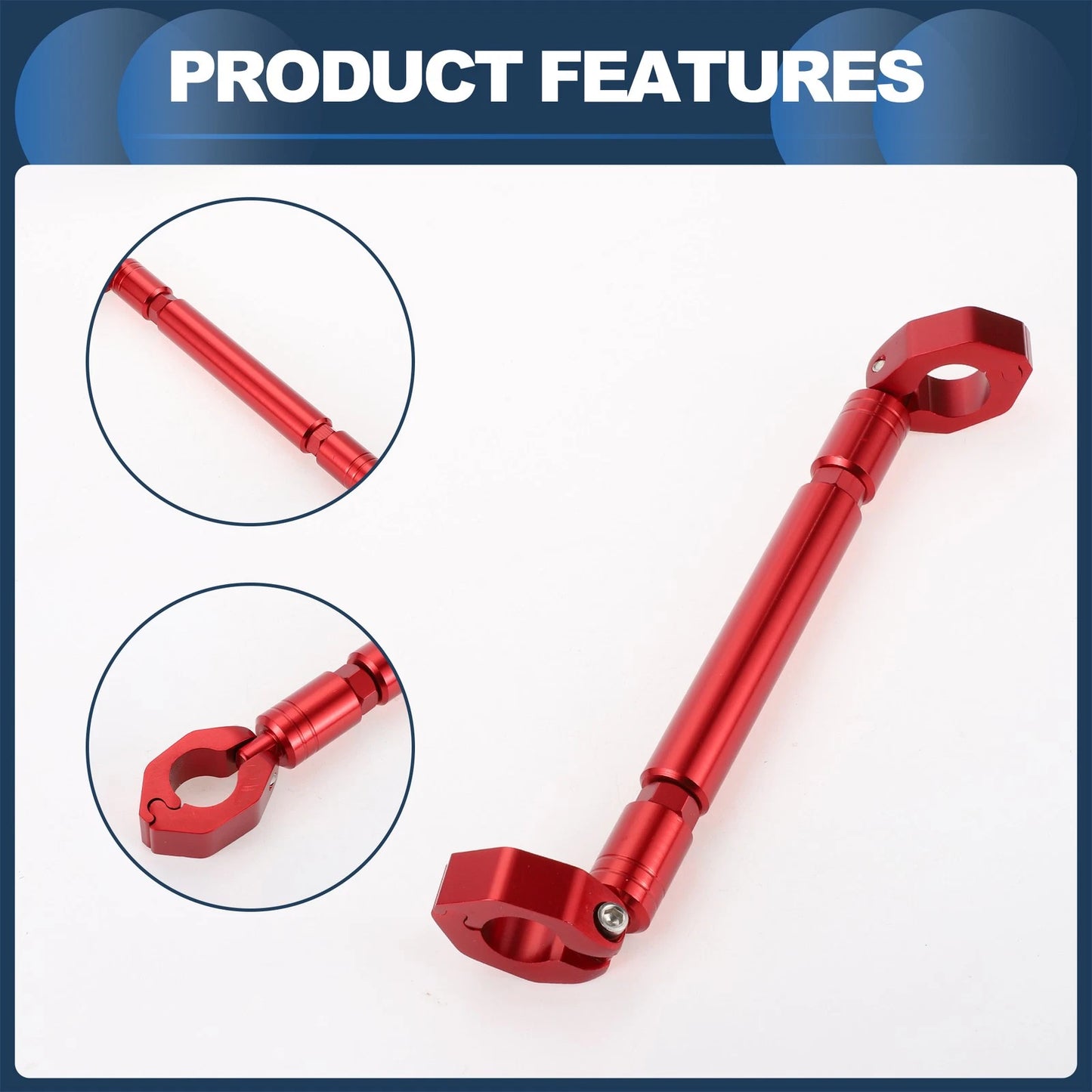 Cross Bar, Handlebars 31cm/12.20in Motorcycle Handlebar Red