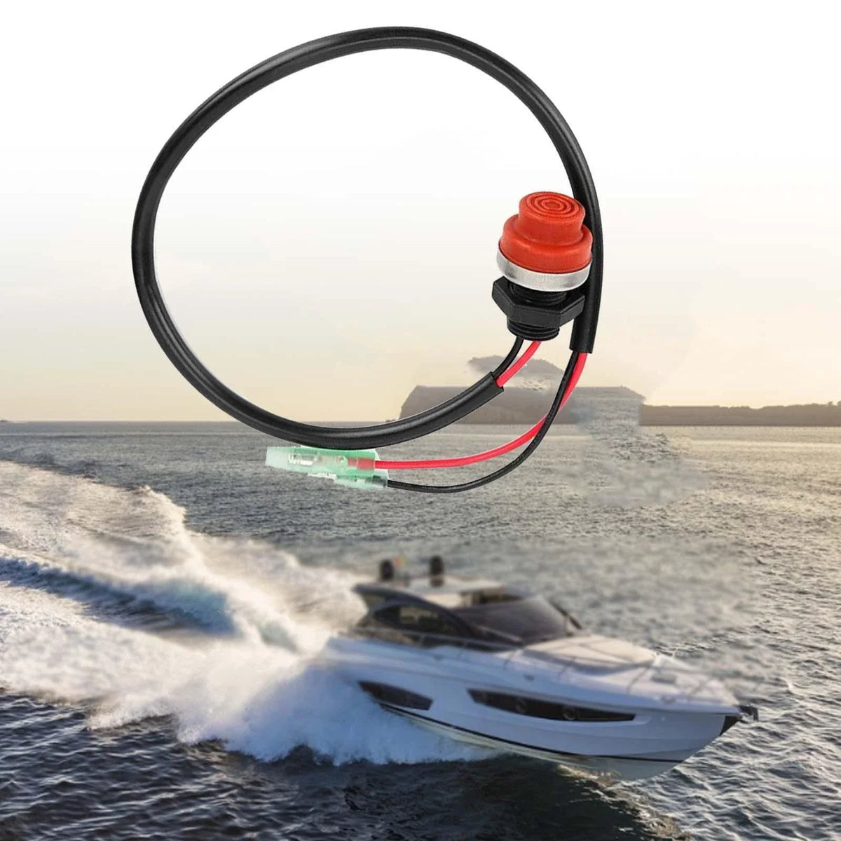 Outboard Start Stop Switch for Yacht Boat with 55cm Cable Marine Kill Switch