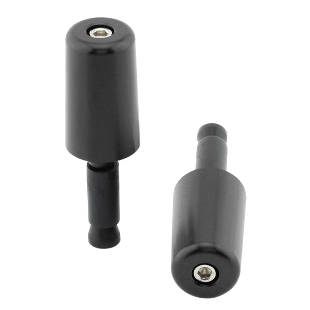 Black Handlebar Hand Grips & End Caps for Universal Motorcycle
