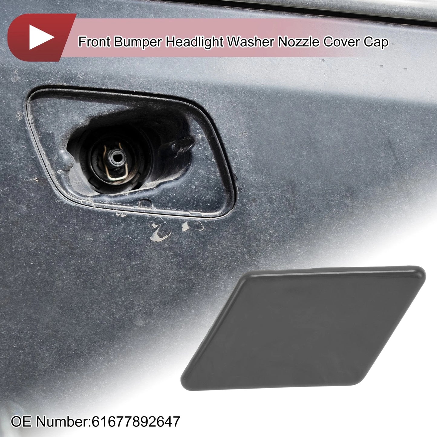 Bumper Headlight Washer Nozzle Cover for BMW 328i (2007-2013)