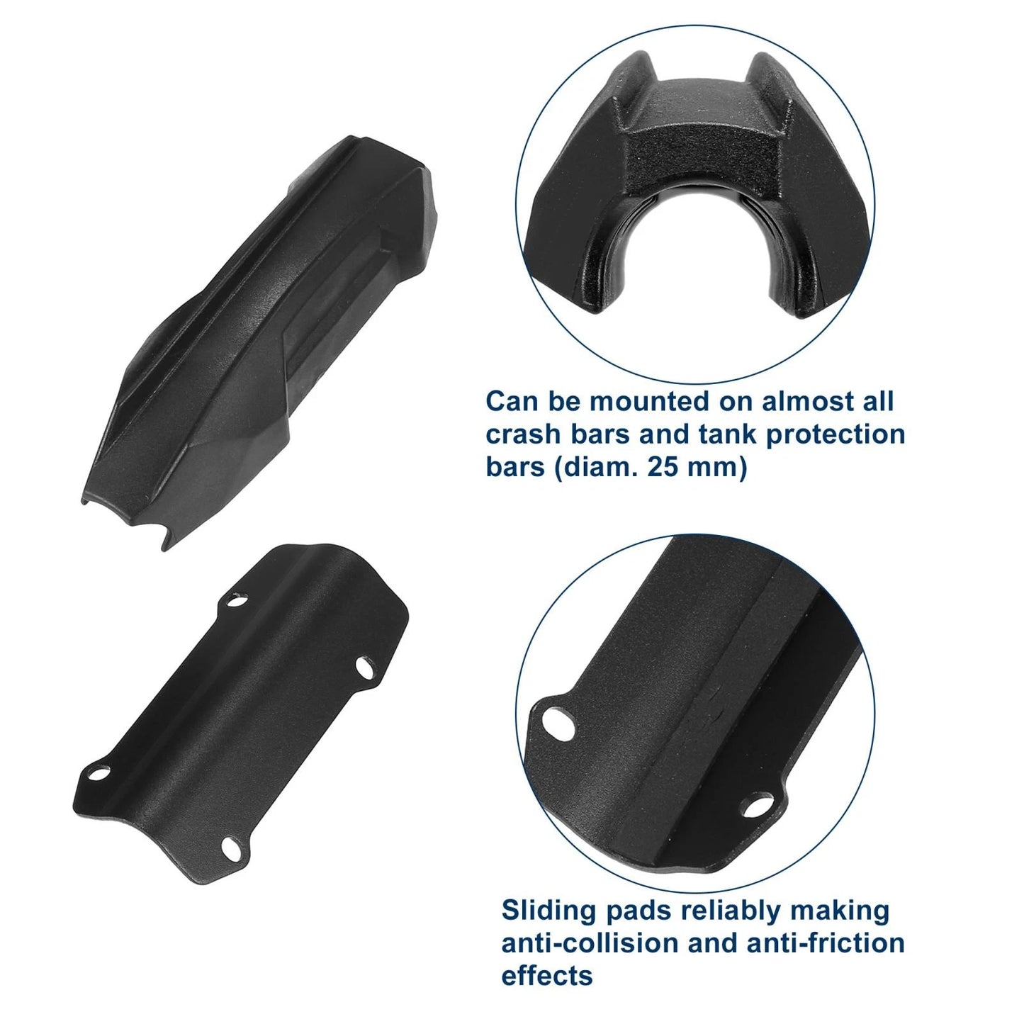 4 x Motorcycle Guard Crash Bar Bumper Block for BMW R1250GS Adventure F800GS