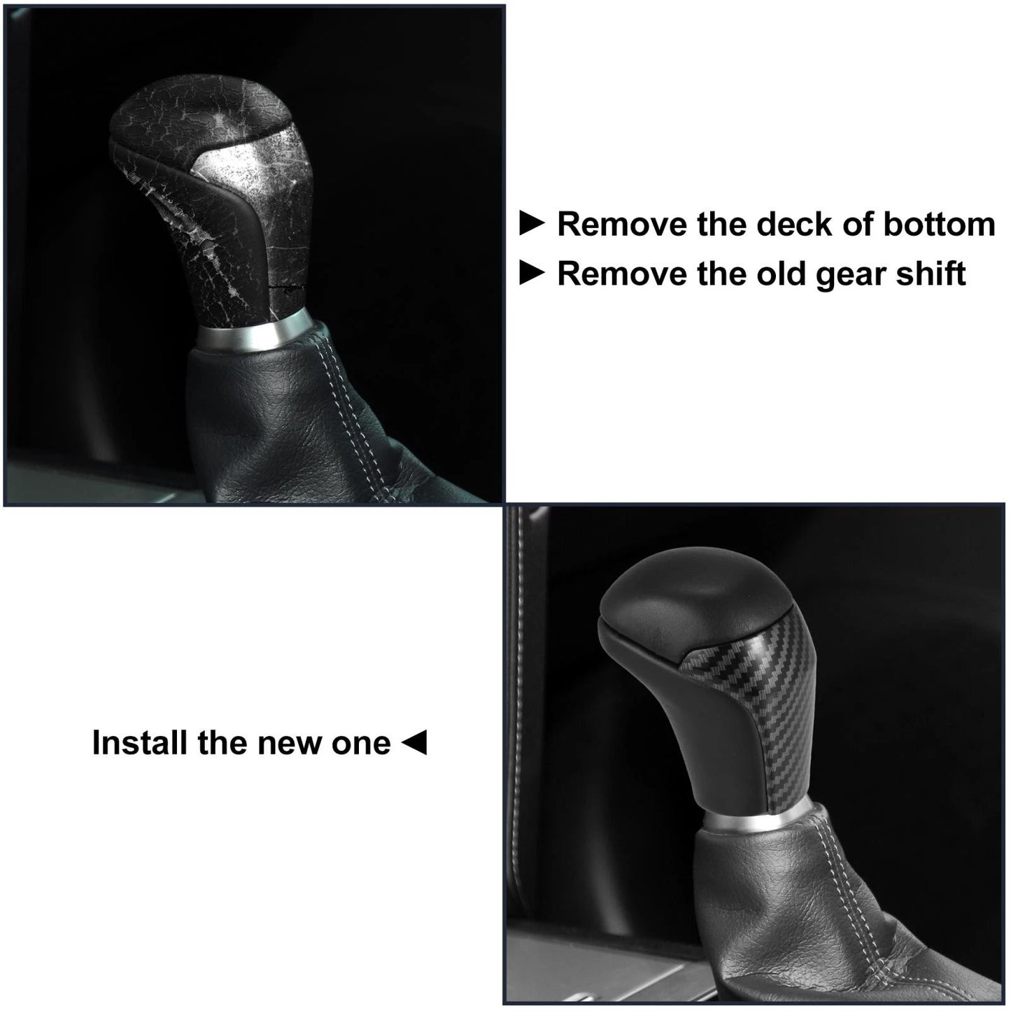 Automatic Gear Stick Shift Knob for Toyota Tacoma Carbon Fiber Pattern Black