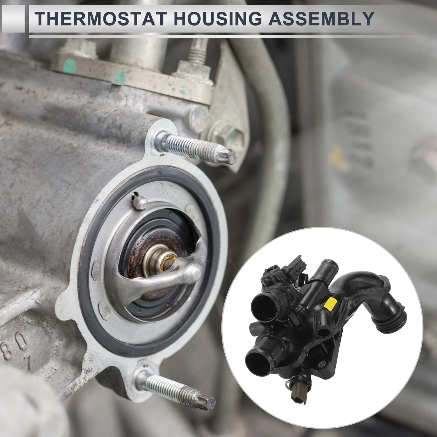 Engine Coolant Thermostat Housing for Peugeot 208 308 3008 (2007-2019)