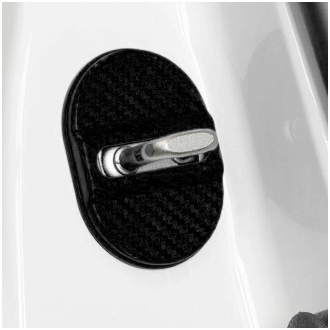 Carbon Fiber Style Car Lock Cover Trim Protector