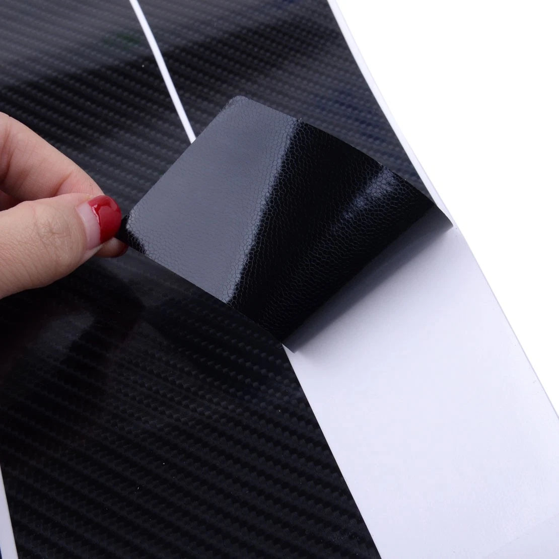 6 x Carbon Fiber Door Window Pillar Trim Covers for Honda Civic (2006-2011)