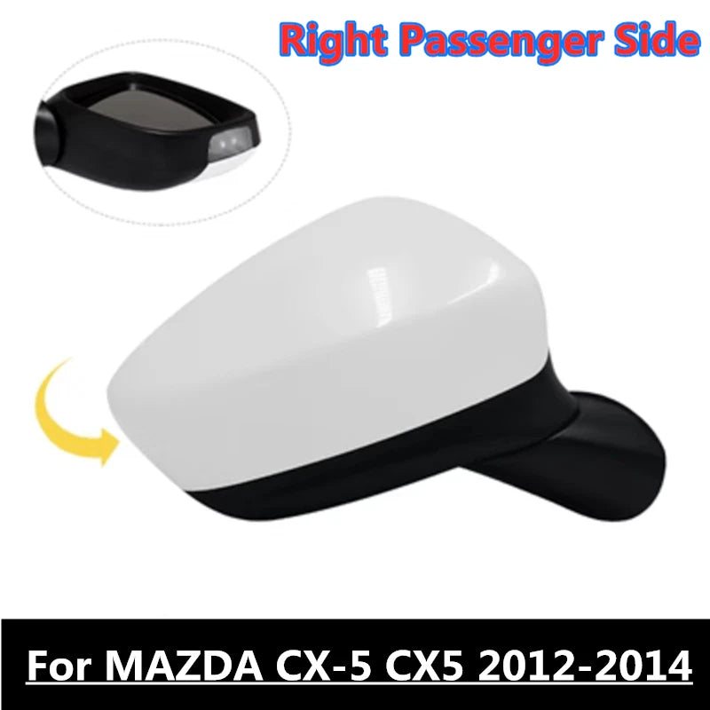 Right Passenger Side Mirror With Turn Signal Power Heated for Mazda CX-5 (2012–2014)