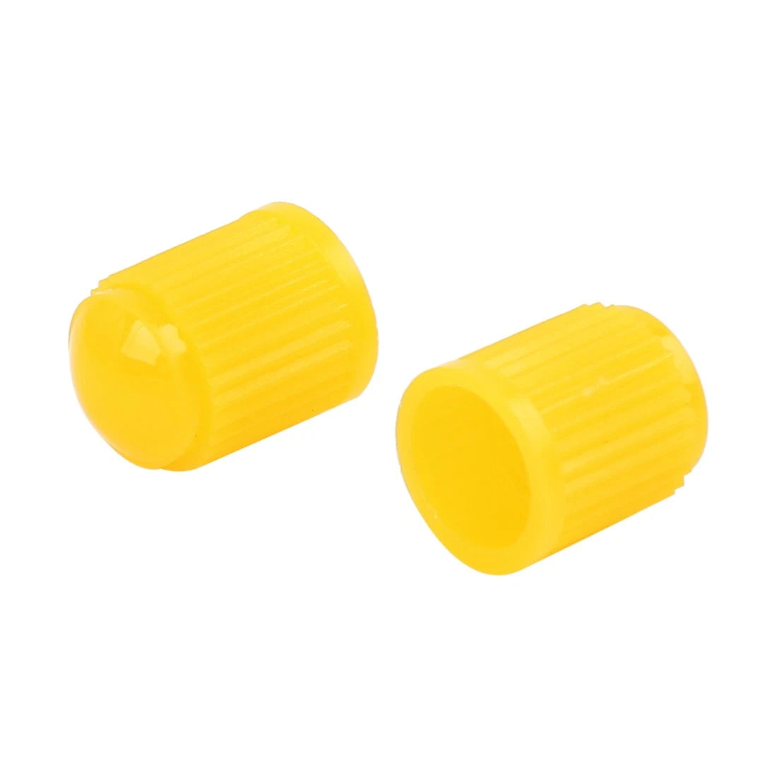 4 x Yellow Plastic Universal Tire Valve Stem Cap Cover for Motorcycle Bike Car