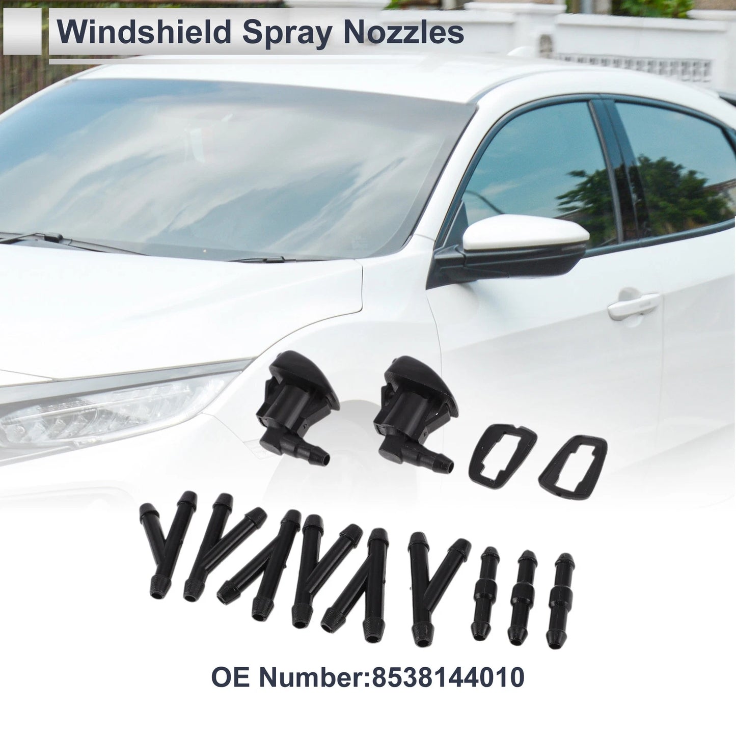 6 x Washer Nozzles & Hose Connectors for Toyota