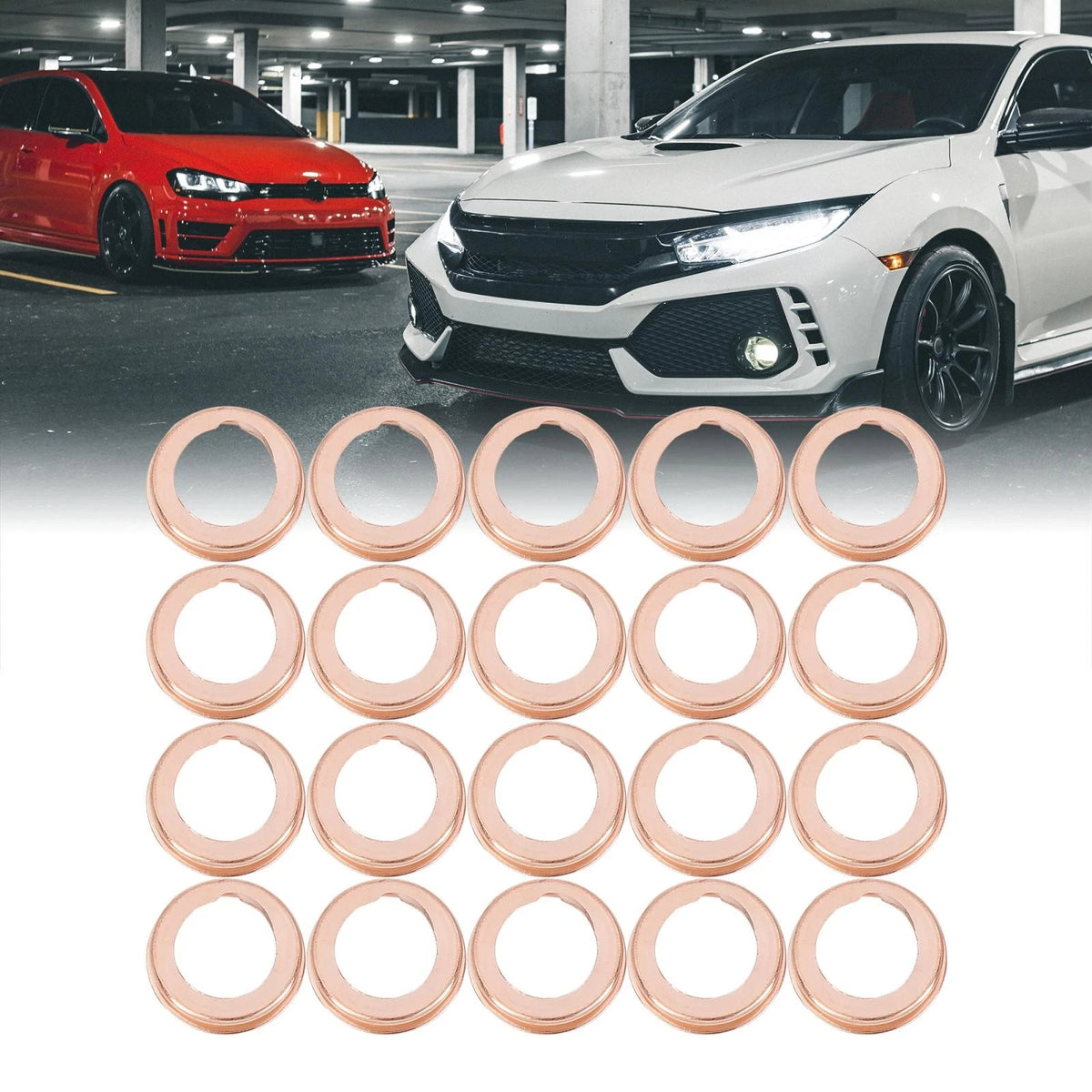 20 x M11 Copper Tone Oil Drain Plug Gaskets for Nissan (11026-JA00A)