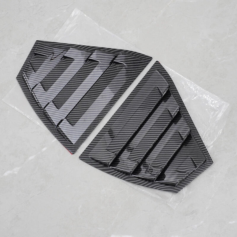 Carbon Style Rear Vent Window Scoop Louver Cover Trim for Nissan Sentra (2020-2024)