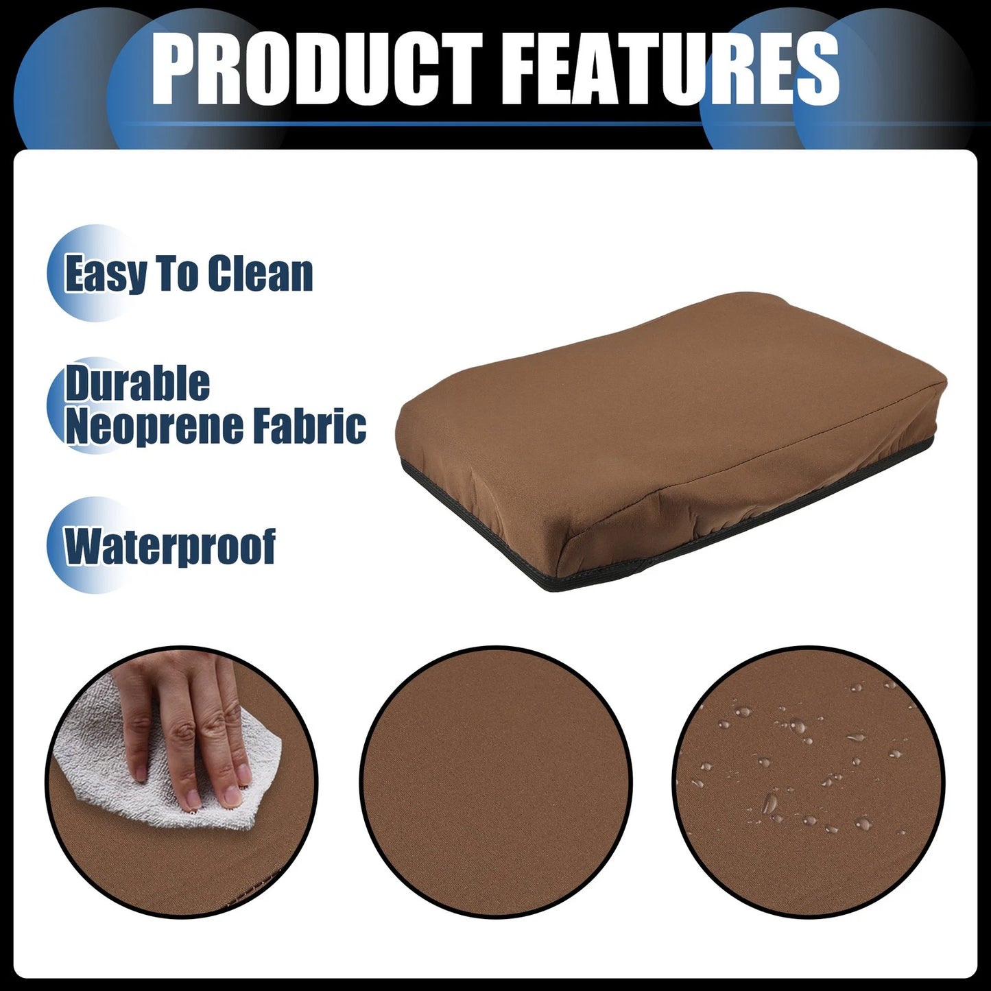 Armrest Protector Cover Pad for BMW X3 (2011-2023) Neoprene Deep Brown